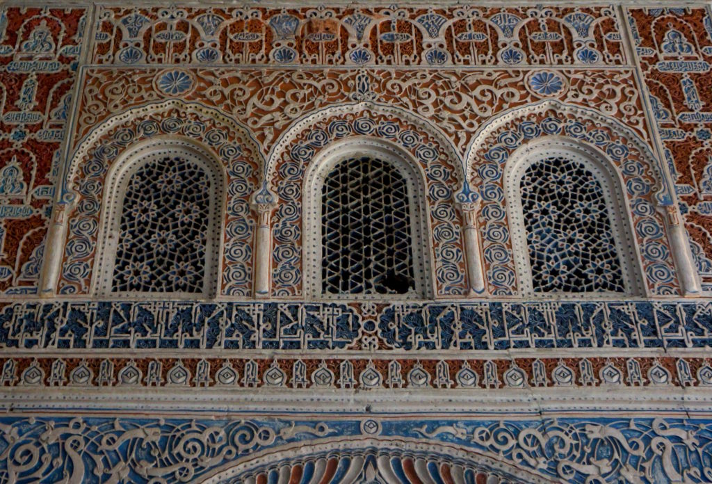 Intricate patterns in Alcazar Palace, Seville