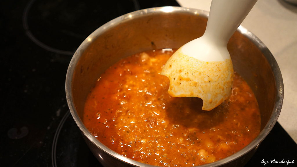 Moroccan-style Chickpea and Spinach soup