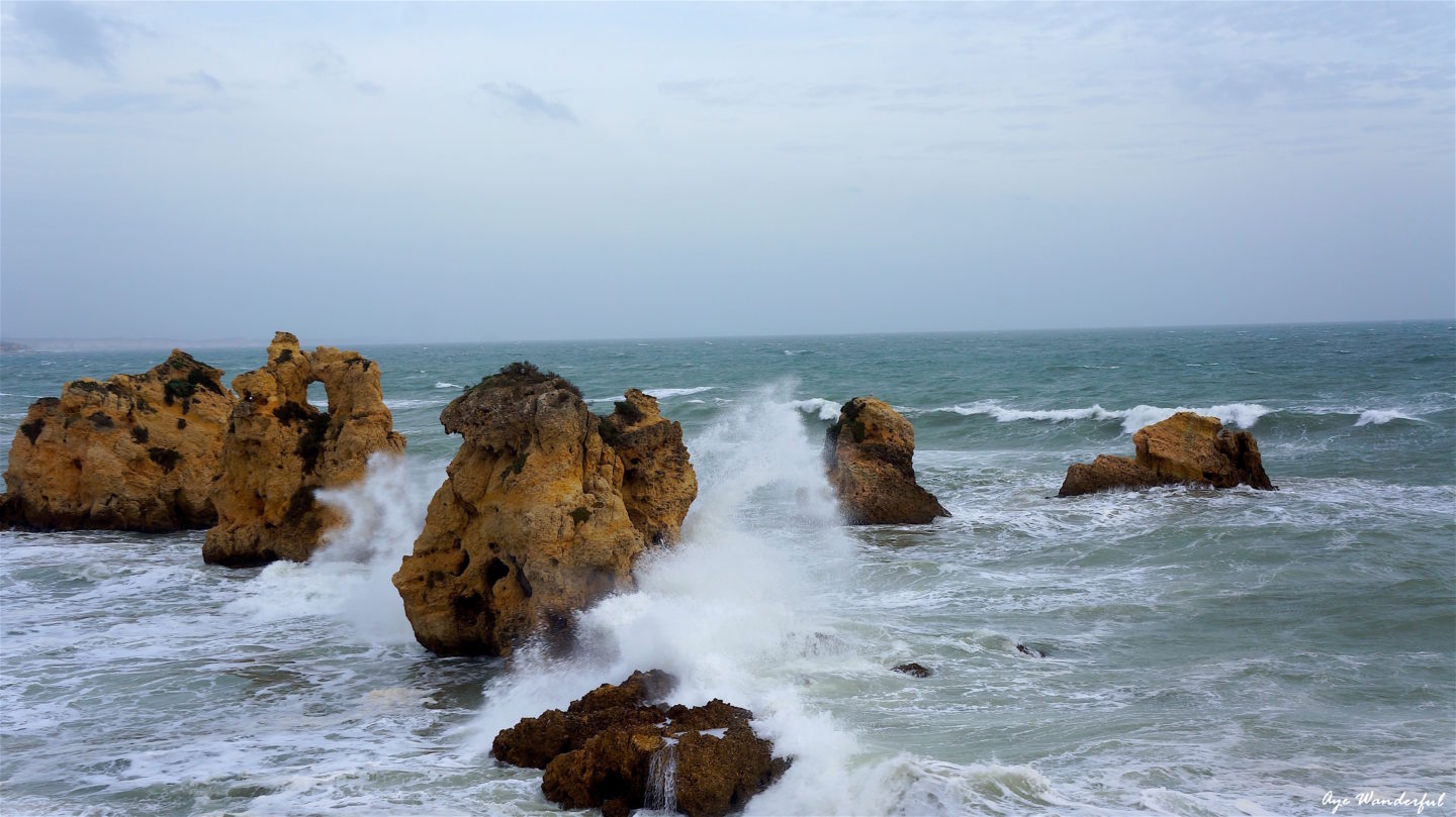 One of the beaches seen during the tuk-tuk tour | Winter Break | Albufeira | Algarve | Portugal | Read more on www.ayewanderful.com