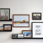 Travel Postcards Photo Gallery Feature Wall | How to use, display and organise travel souvenirs in home decor | Interior Inspiration | Travel Tips | Read more on www.ayewanderful.com