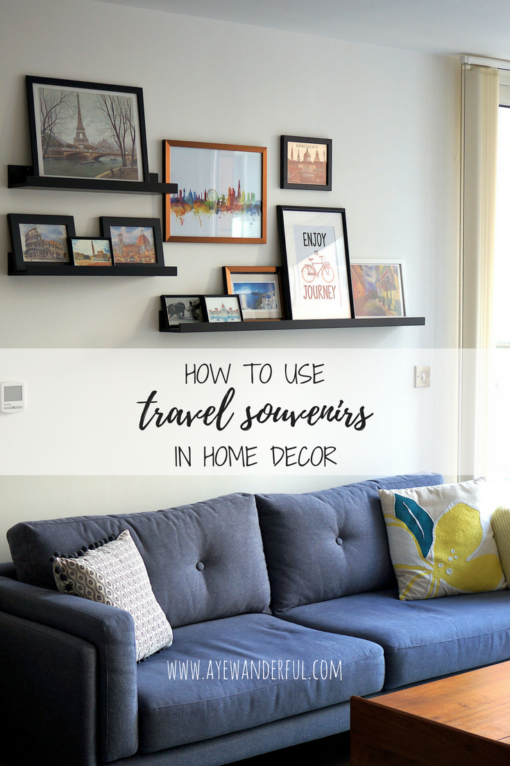 How to use, display and organise travel souvenirs in home decor | Interior Inspiration | Travel Tips | Read more on www.ayewanderful.com