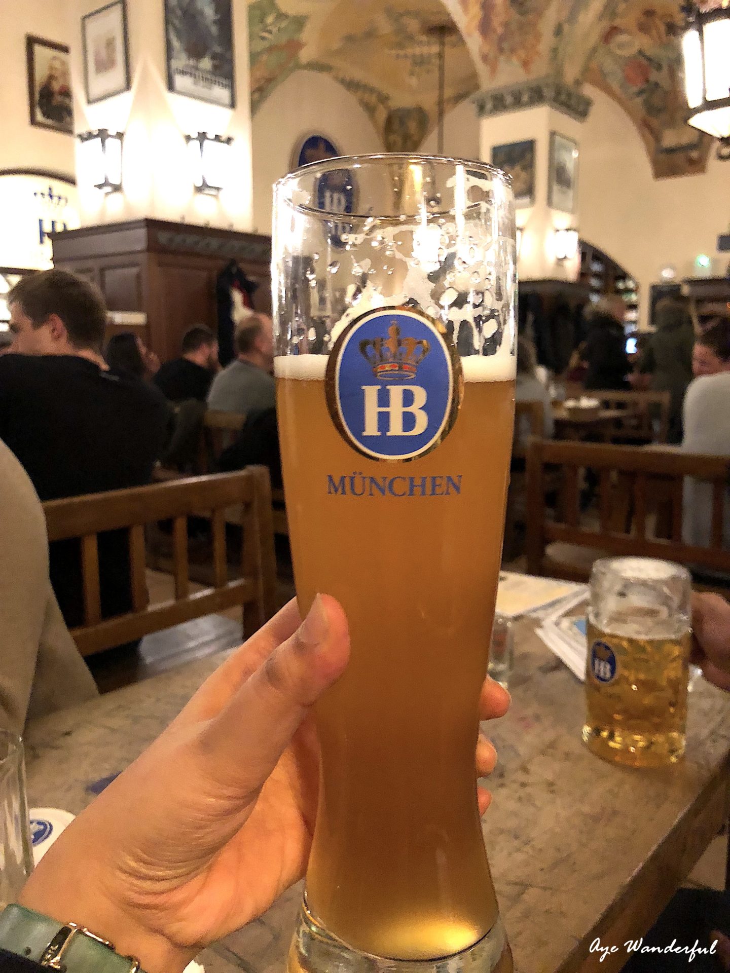 Beer at famous Hofbräuhaus Munich