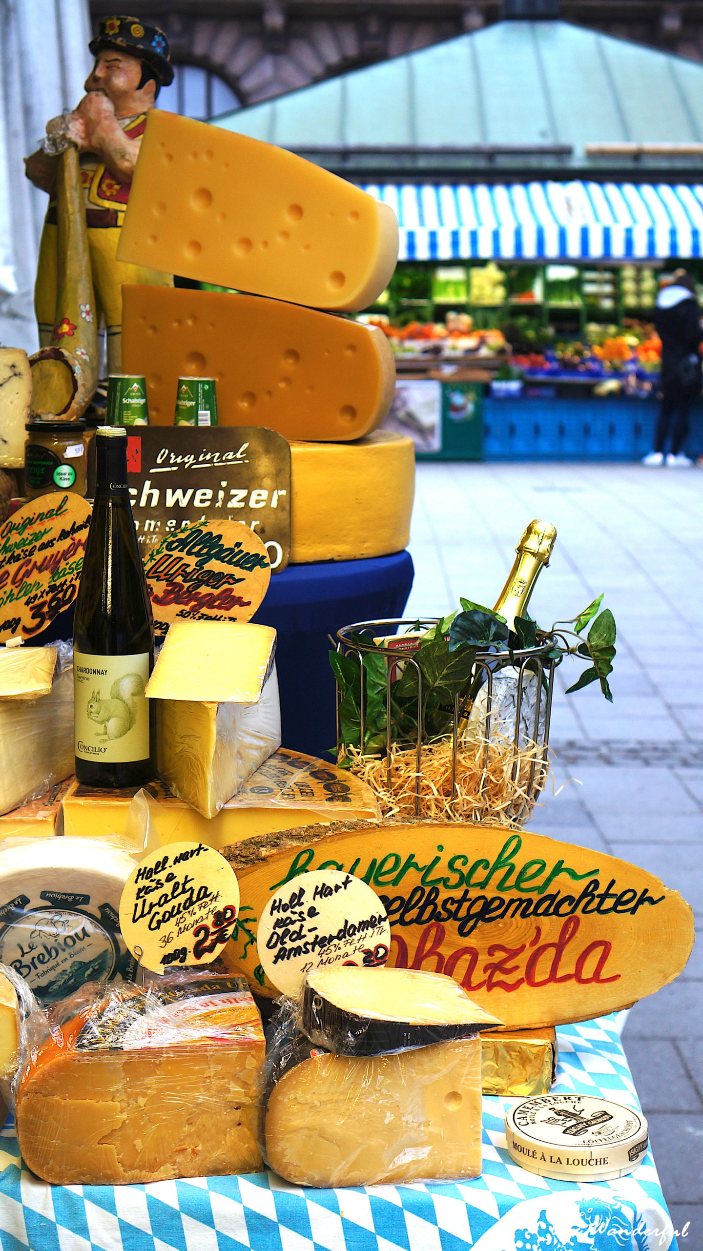 Food stalls at Viktualienmarkt Munich