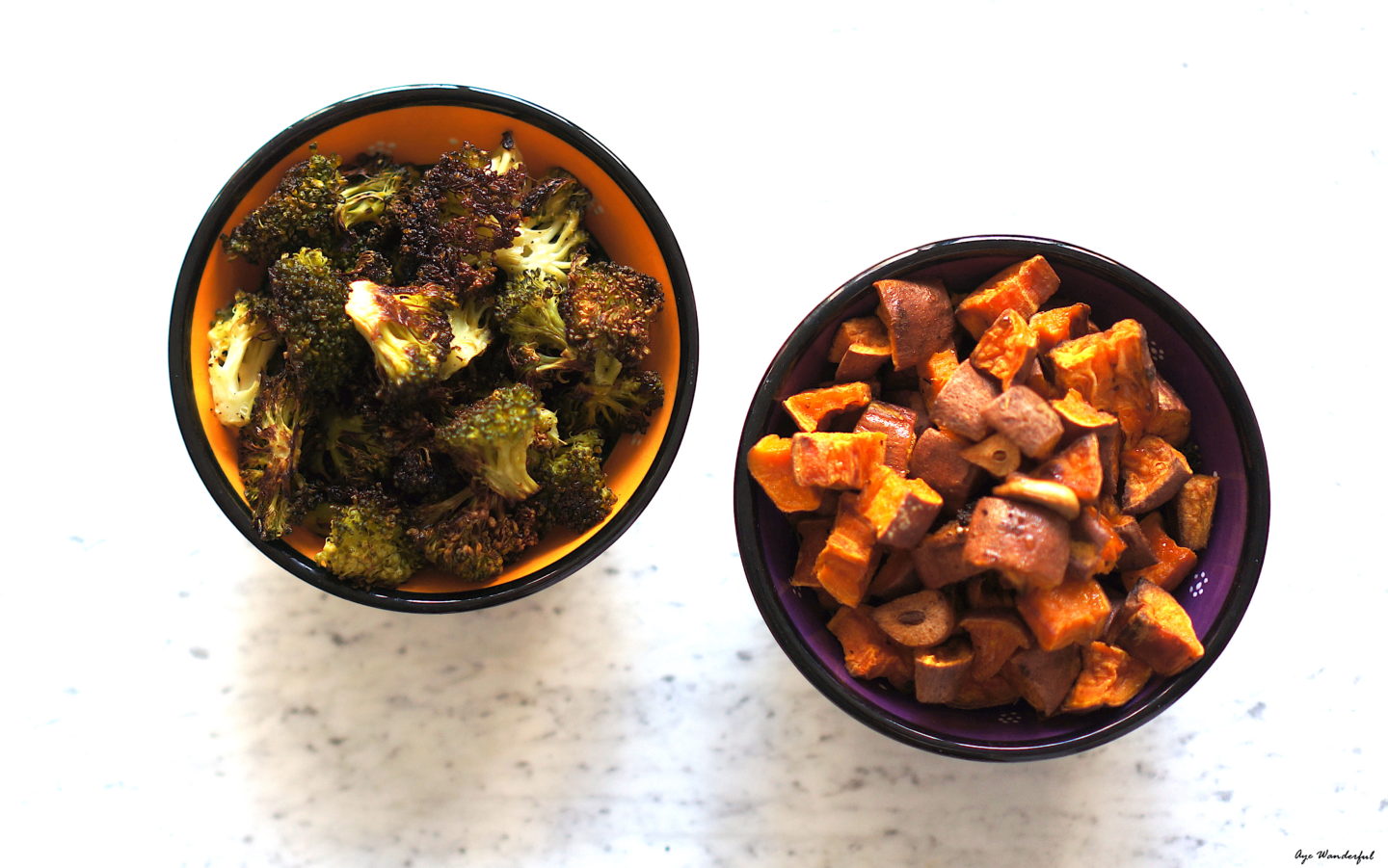 Roasted Sweet Potato and Broccoli