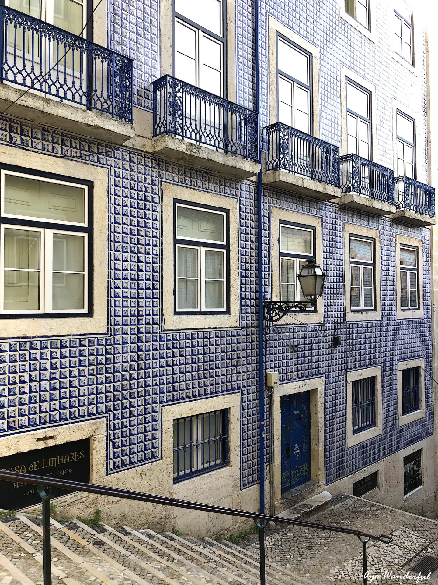 Azulejo Portuguese Tile Pattern Building Alfama | 8 hours in Lisbon