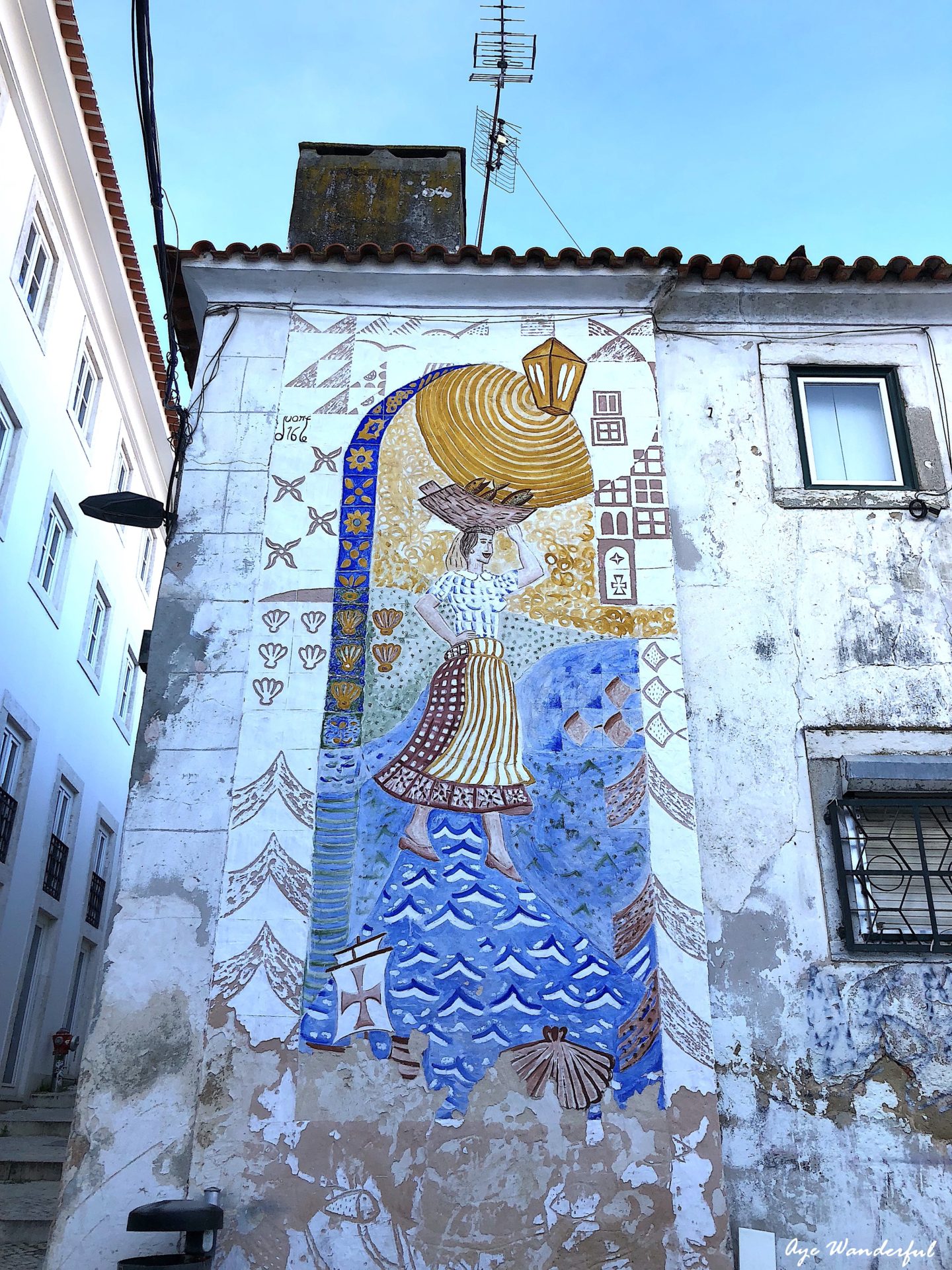 Azulejo Portuguese Tile Pattern Wall Alfama | 8 hours in Lisbon