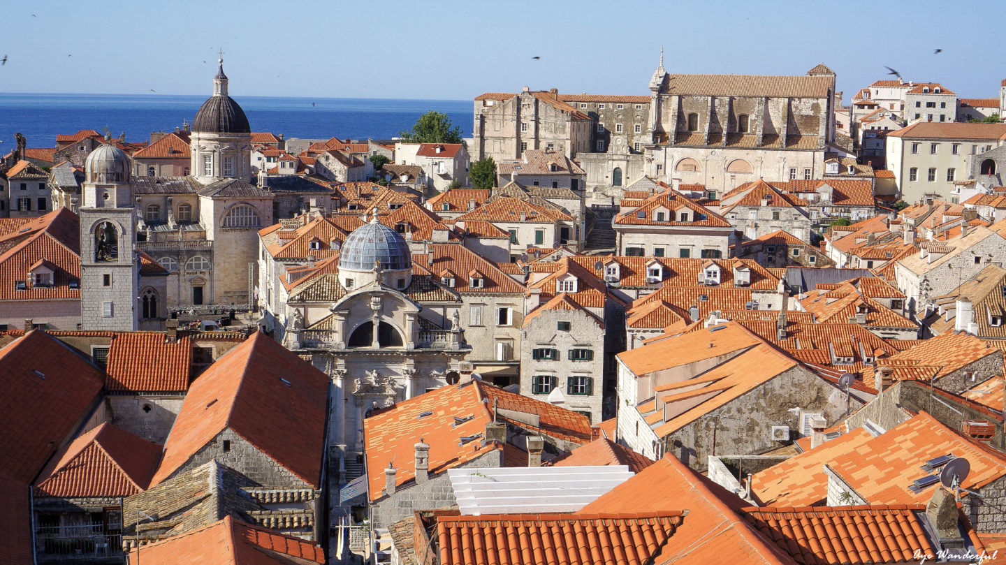 Dubrovnik Old Town as seen during City walls walk
