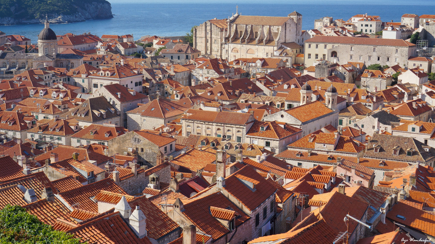 Dubrovnik Old Town from City walls walk