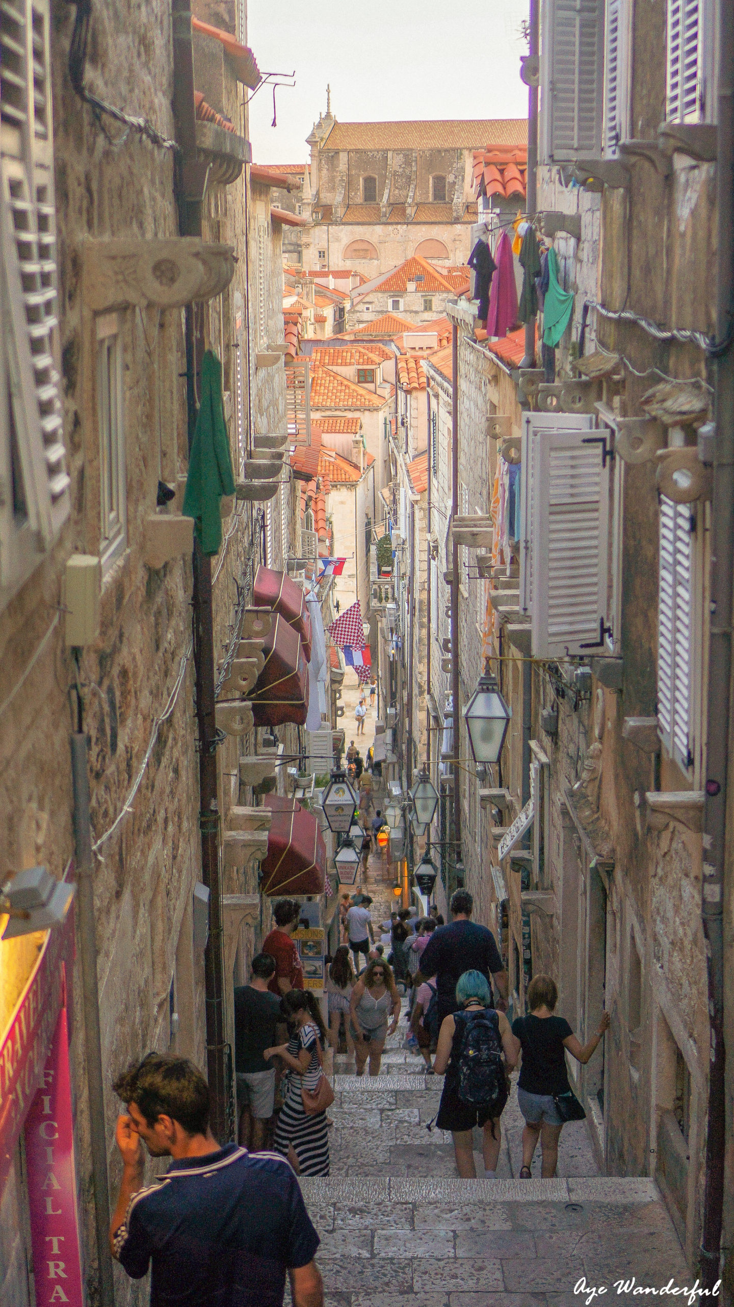 Dubrovnik steep stairs alleys