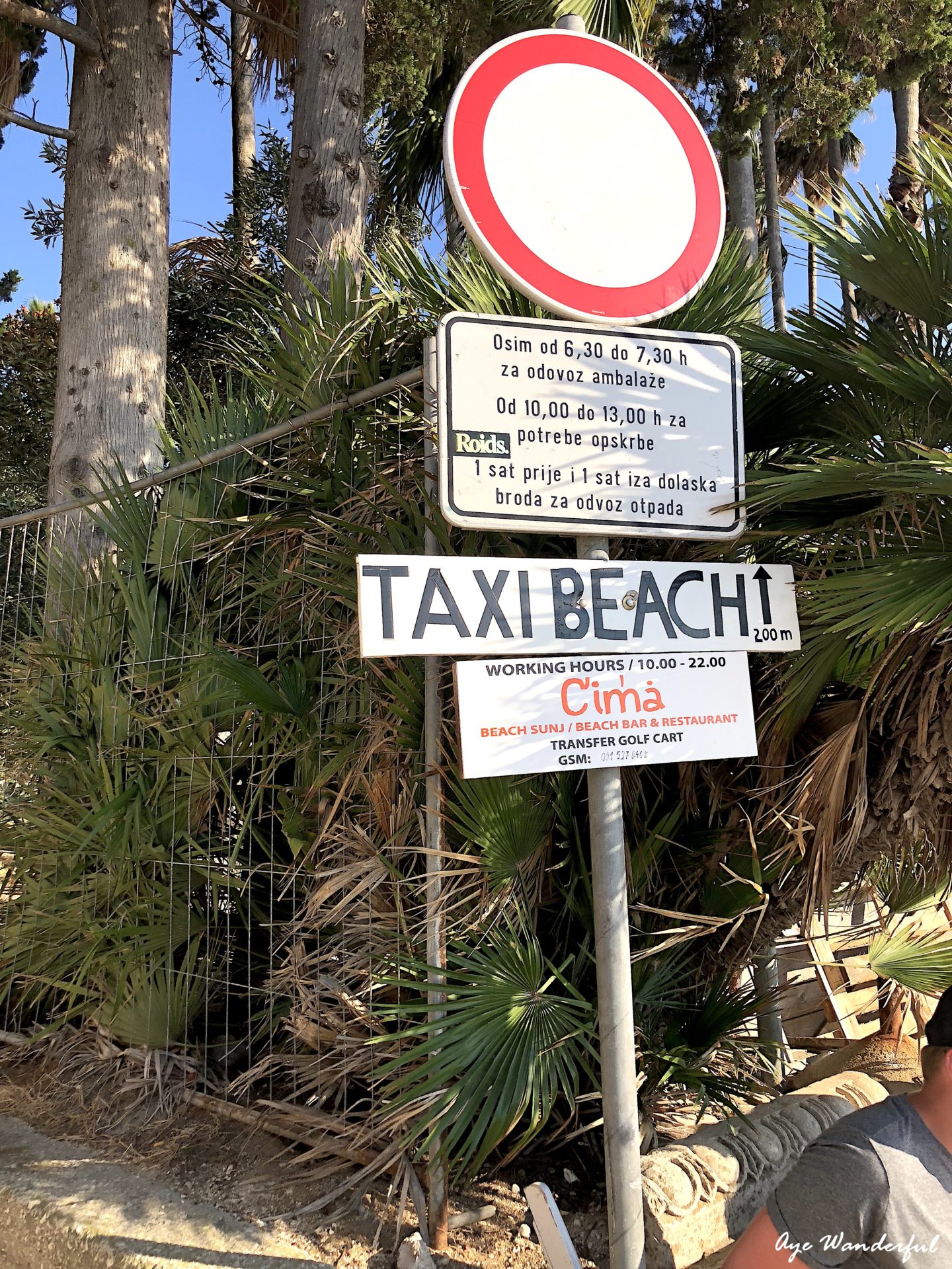 Lopud sign to Sunj beach