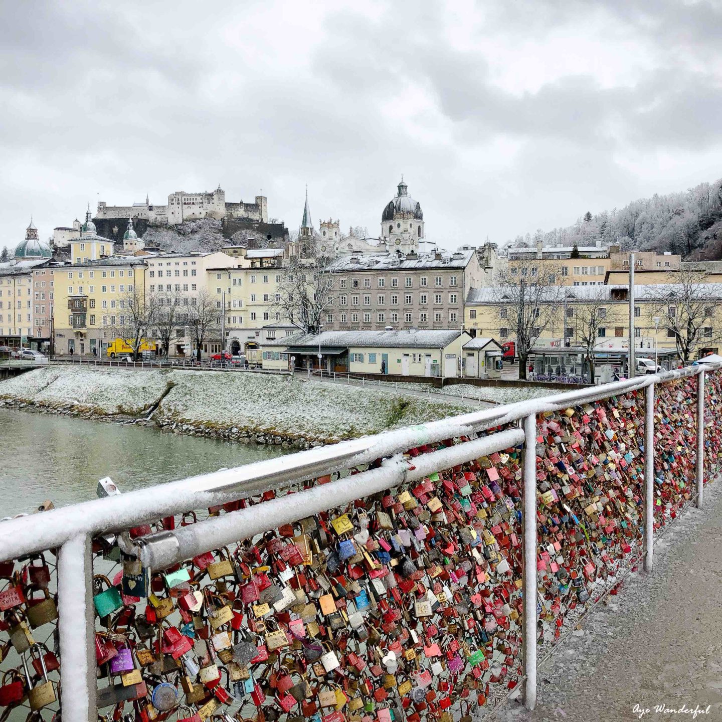 One day in Salzburg Austria; Salzburg in winter