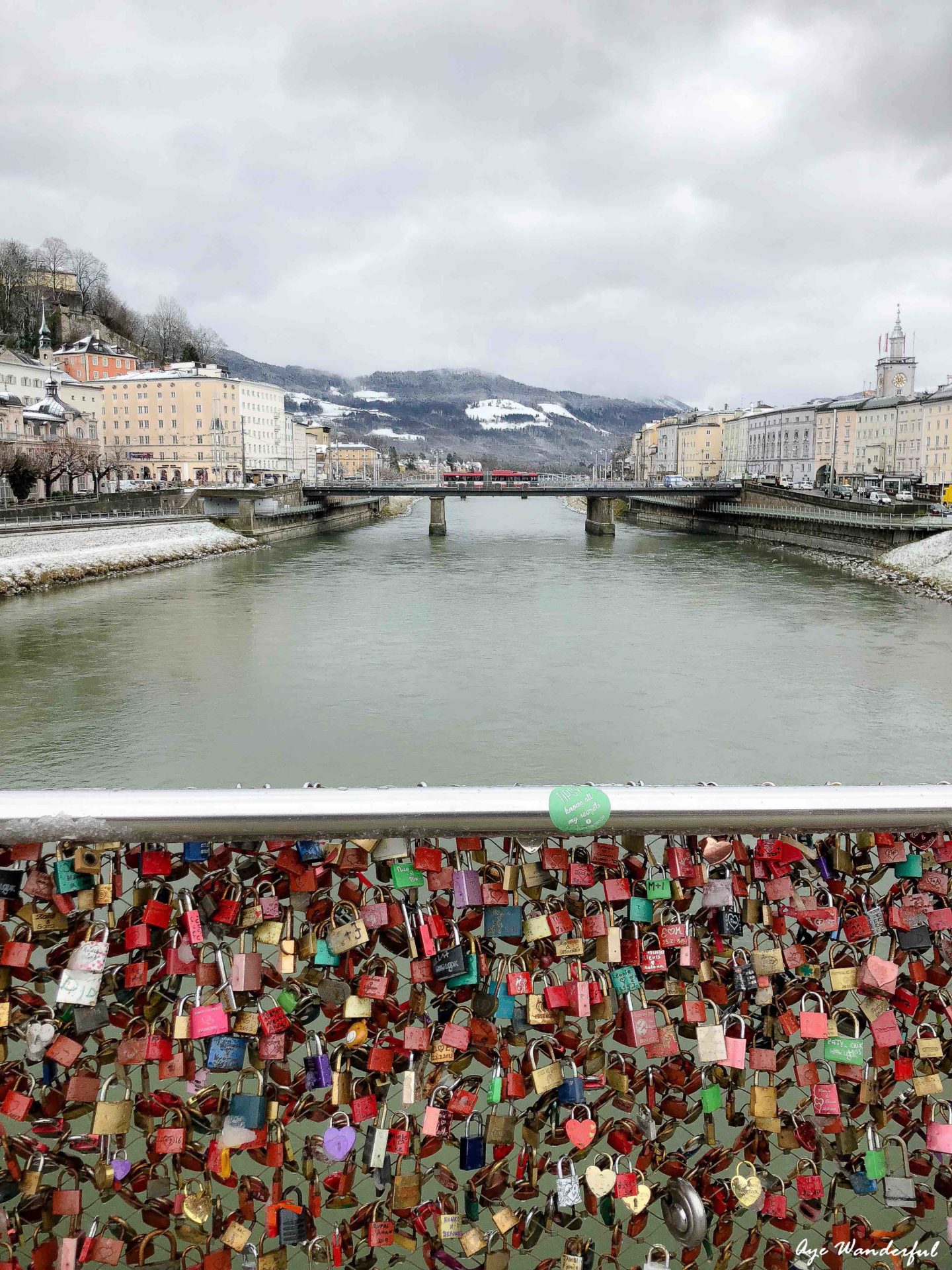 One day in Salzburg Austria; Salzburg in winter