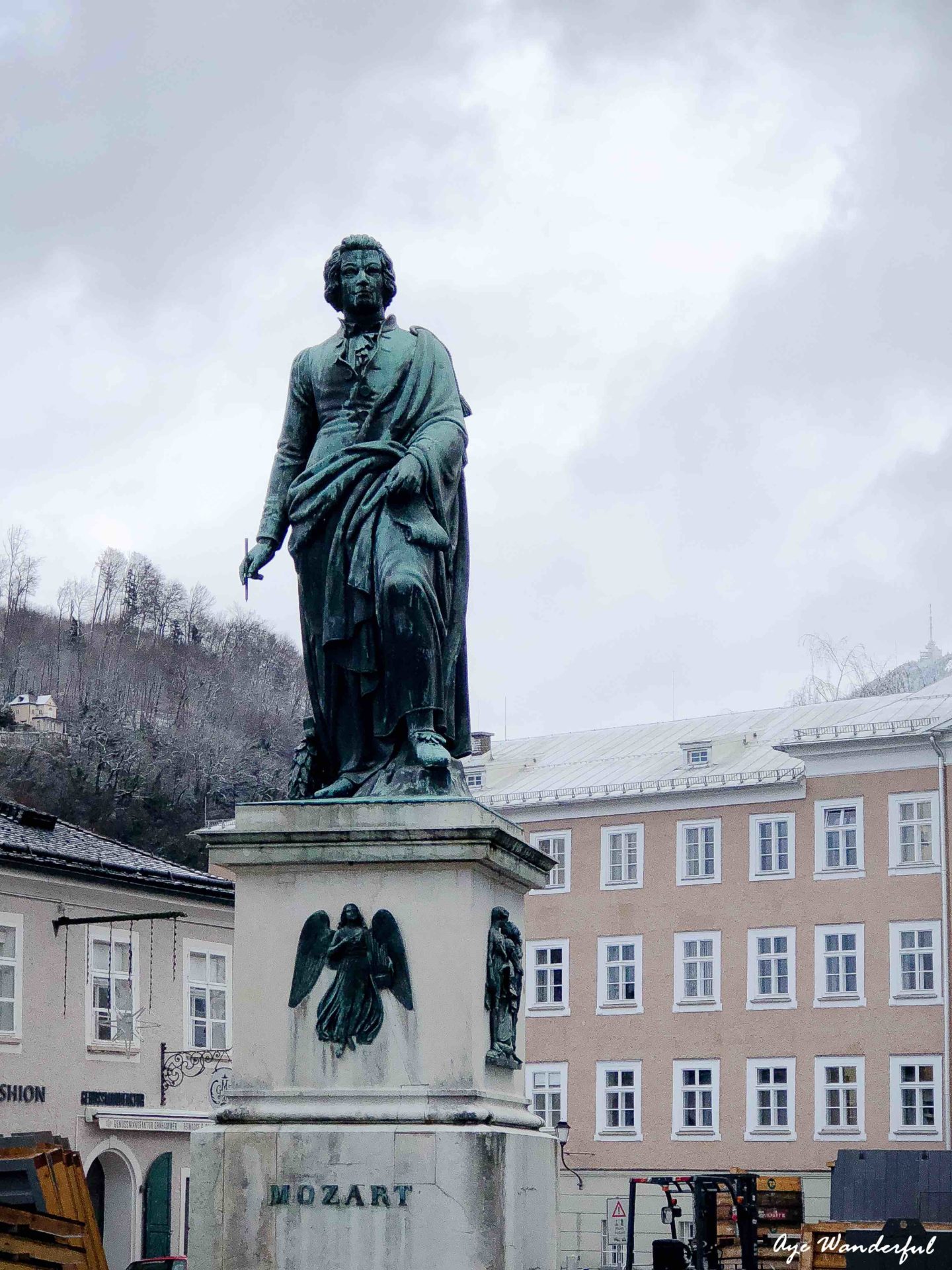 One day in Salzburg Austria; Salzburg in winter