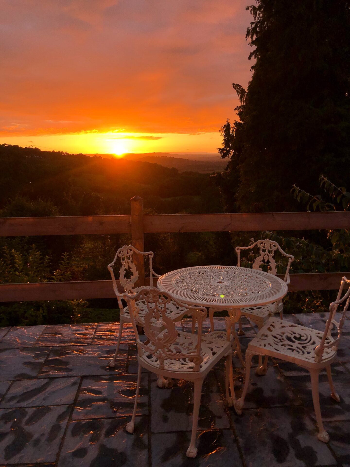 Sunset view from our Airbnb